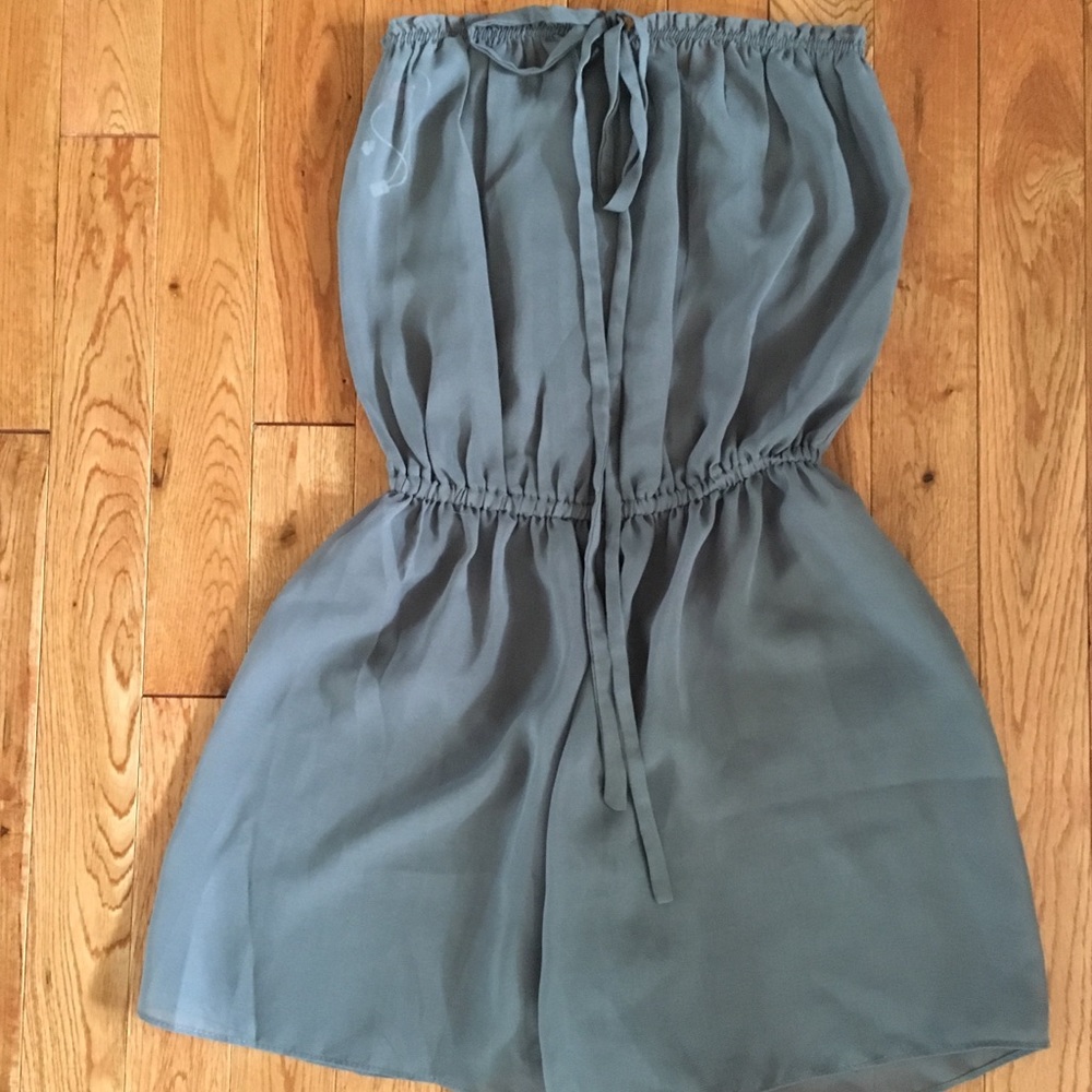 Gray see-through coverup romper